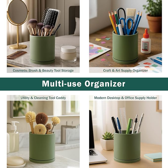D'vine Dev 360° Rotating Utensil Holder – 7.2" Kitchen Utensil Crock - Image 7