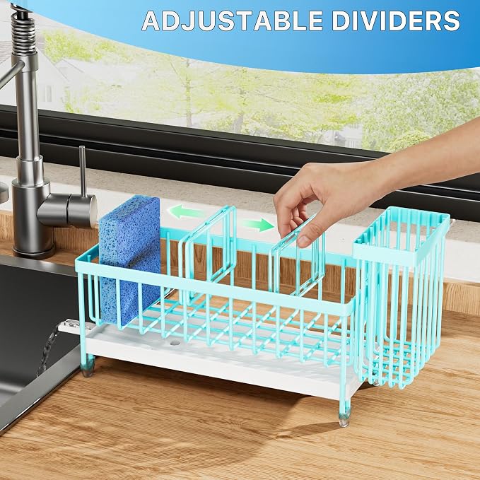 Cisily Sponge Holder for Kitchen Sink, Sink Caddy Organizer - Image 5