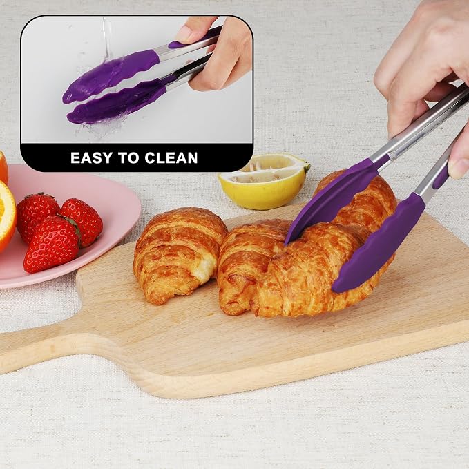 Hotec Mini Silicone Kitchen Tongs - Image 8
