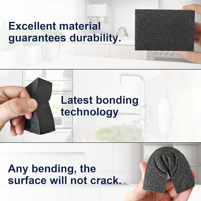 Krisler 8pc Black Carborundum Sponge Nano Emery Sponges Caspian Stone Pot Clean - Image 5