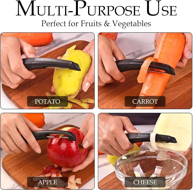 Professional Vegetable Peeler – Ultra Sharp Stainless Steel Blade Kitchen - Image 5
