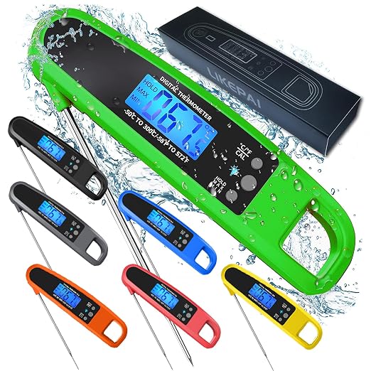 Instant Read Meat Thermometer for Kitchen Cooking, Ultra Fast Precise by LIKEPAI