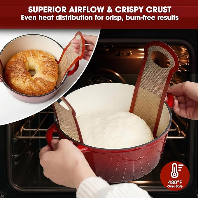 Sourdough Silicone Bread Sling for Dutch Oven, Essentials Bread Making Supplies - Image 3