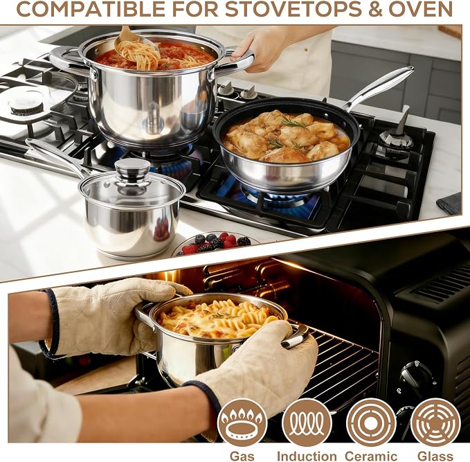 Stainless Steel Cookware Set - Image 4