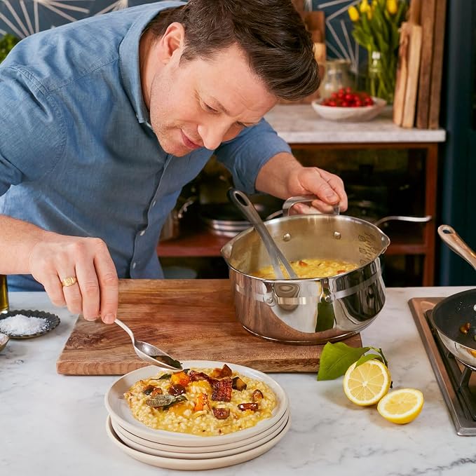 Jamie Oliver by T-fal Cook Smart 10-Piece Cookware Set, Uncoated Stainless Steel - Image 10