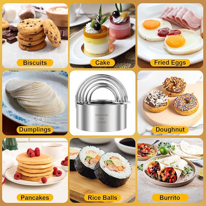 5 Pcs Professional Stainless Steel Cookie Cutters Set - Image 5