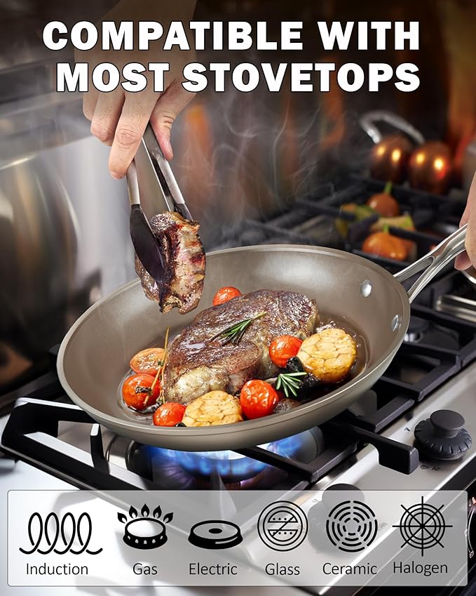 Cooks Standard Frying Pan Hard Anodized Ceramic Nonstick, 8-inch Classic - Image 4