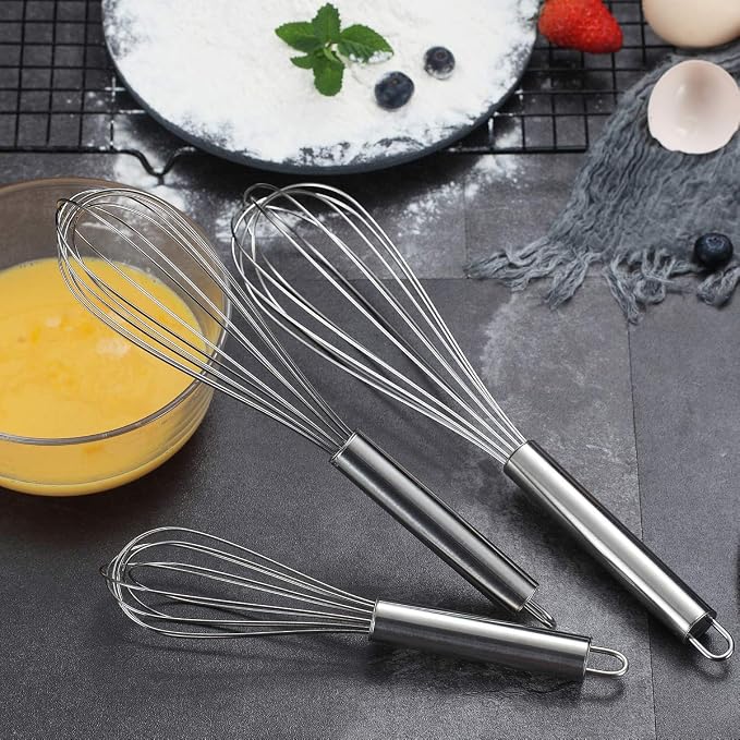 Berglander Whisk Set Pack of 3, Stainless Steel Whisks - Image 4