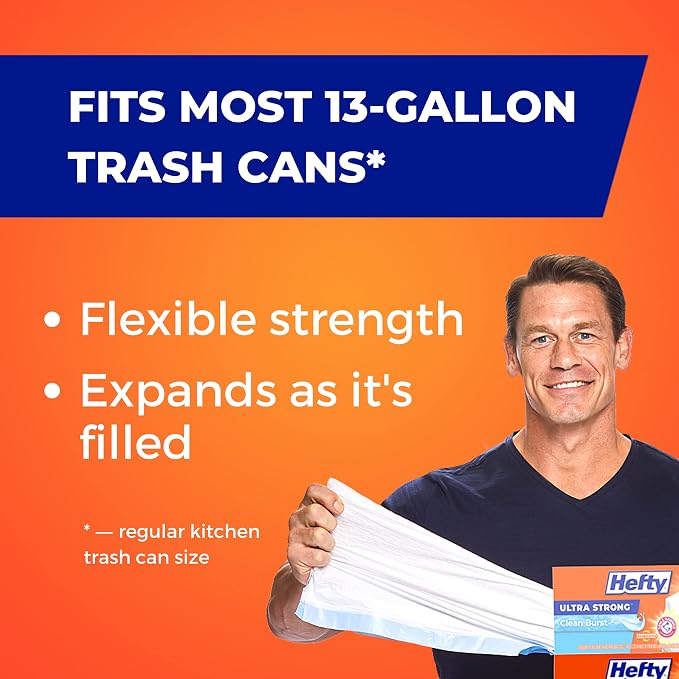 Hefty Ultra Strong 13 Gallon Trash Bags, Tall Kitchen Trash Bags 13 Gallon Size - Image 6