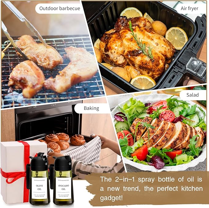 DWTS DANWEITESI Oil Sprayer for Cooking 2pcs, 2 in 1 Oil Dispenser and Oil - Image 7