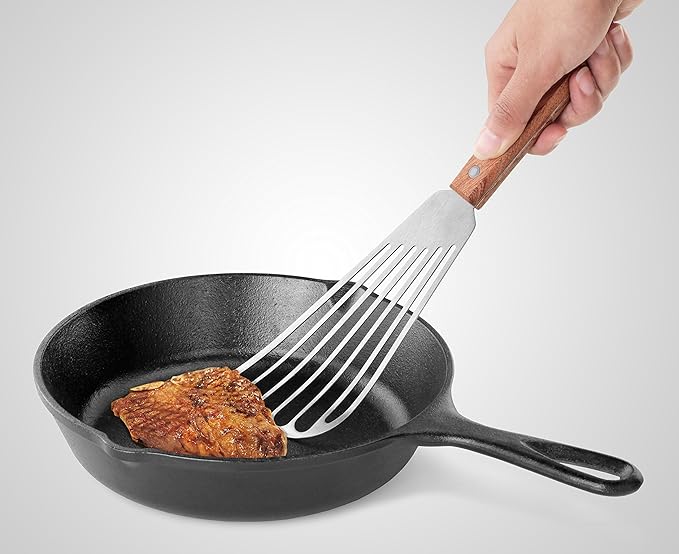 New Star Foodservice 43068 Wood Handle Fish Spatula, 6.5" Blade - Image 5