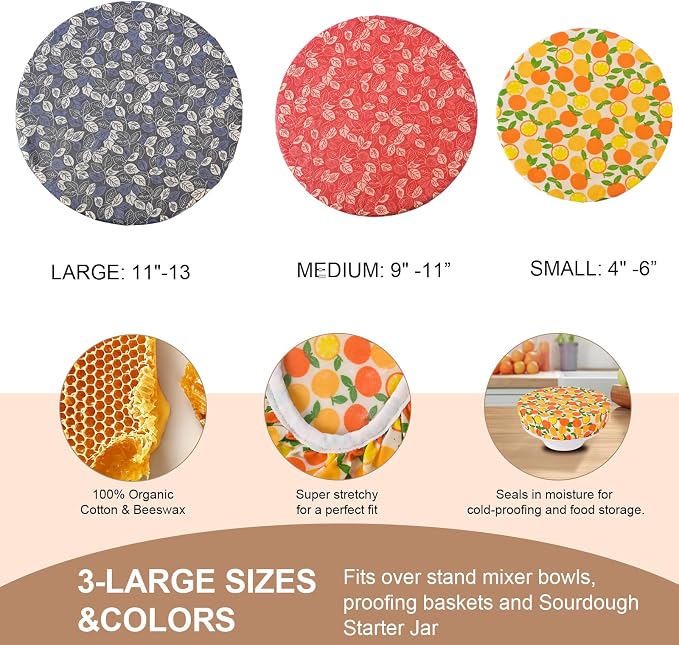 Reusable Bowl Covers for Bread Proofing - Image 2