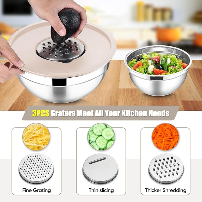 E-far Stainless Steel Mixing Bowls - Image 5