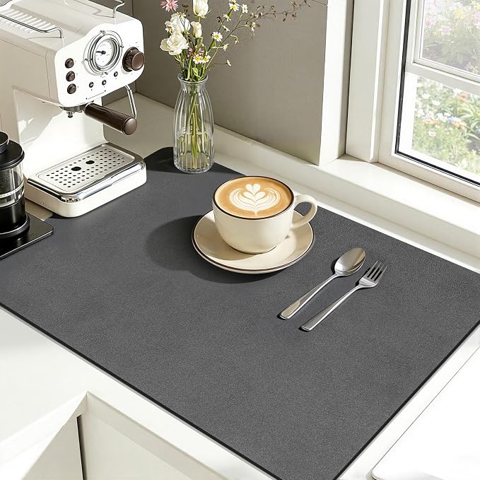 Findosom Dish Drying Mat, Cuttable Drying Mat by Findosom