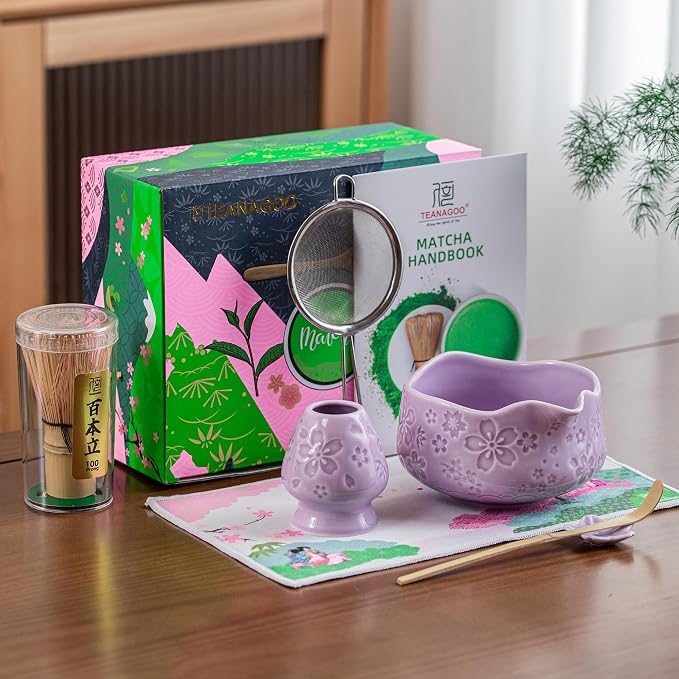 TEANAGOO 7-PCS Purple Matcha Whisk Set - Image 7