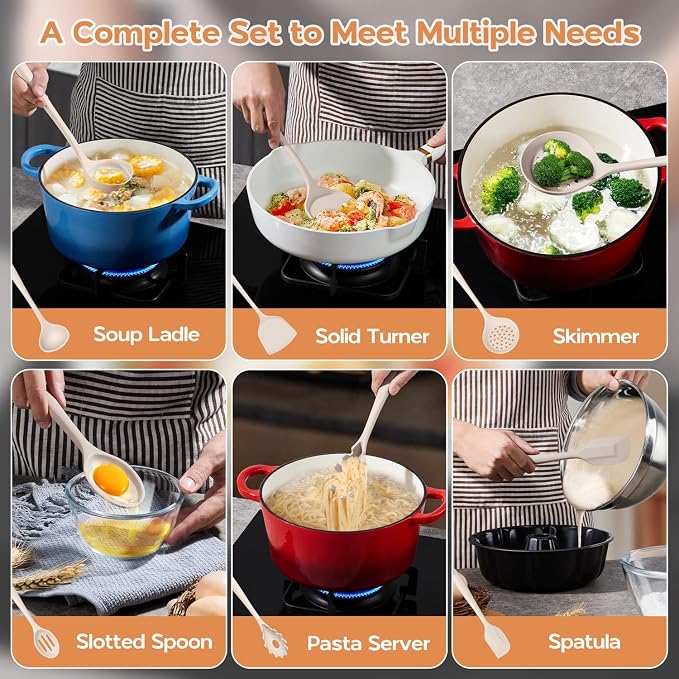 Onader Kitchen Utensils Set, Silicone Non Toxic Cooking Utensils - Image 6