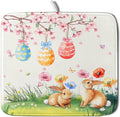 Giwawa Easter Bunny Dish Drying Mat, Spring Rabbits Eggs Hunt Dish Drainer Mats by Giwawa