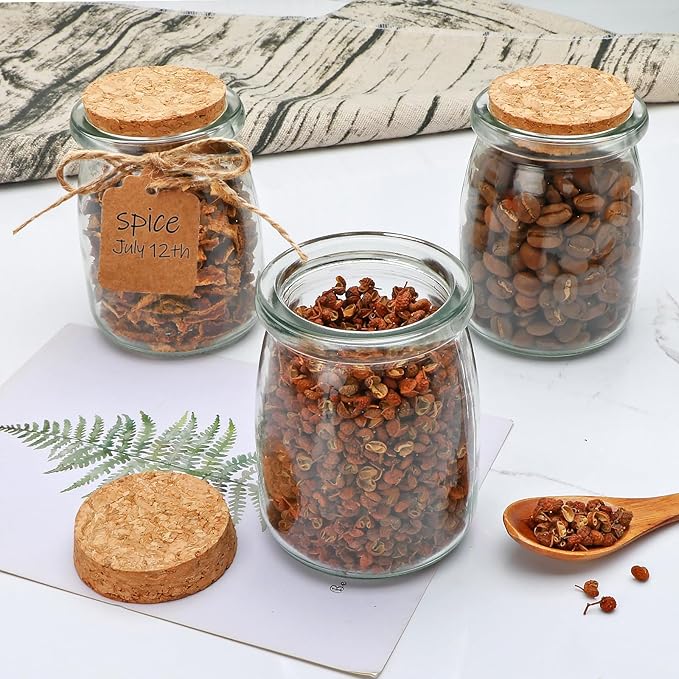 Brajttt Mini Yogurt Jars 6 Pack, 7 oz Glass Favor Jars - Image 7