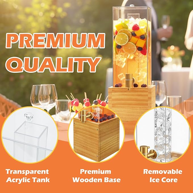 2 Gallon Drink Dispenser for Parties, Beverage Dispenser - Image 4
