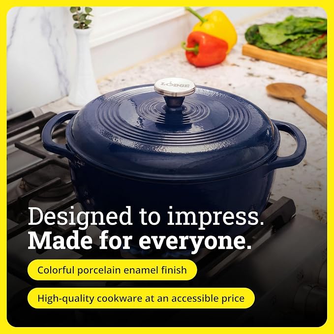 Lodge Essential Enamel Cast Iron Dutch Oven - Image 6