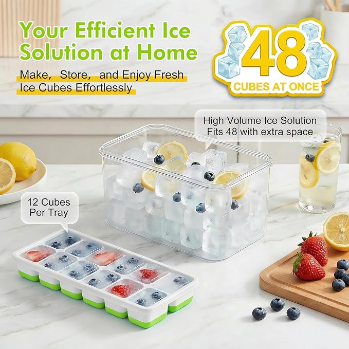 NFK Ice Cube Tray with Lid & Bin - Image 3