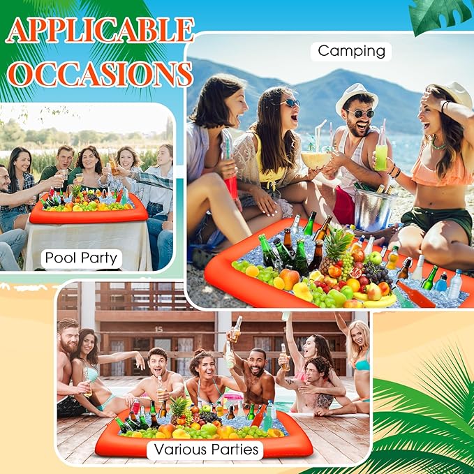 Leitee 3 Pcs Inflatable Serving Bar Kit Includes Salad Buffet Tray - Image 6