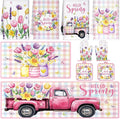 Fourluoo 10 Pcs Spring Flower Farmhouse Kitchen Decor Set Dish Towels Kitchen by Fourluoo