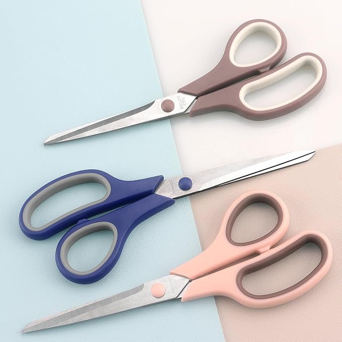 Scissors 8.5 Inch scissors all purpose Bulk Set of 3, Scissors - Image 5