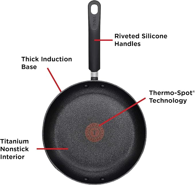 T-Fal Experience Nonstick Fry Pan 10.5 Inch, Oven Safe 400F, Non Stick Frying - Image 6