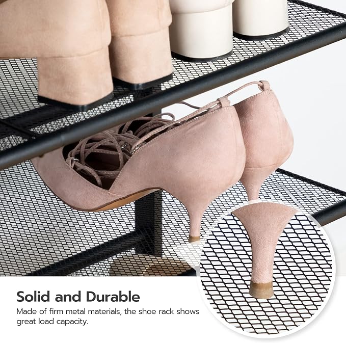 HOOBRO Shoe Rack for Entryway, 4-Tier Shoe Organizer - Image 9