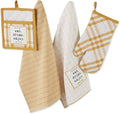 DII Home Sweet Farmhouse Kitchen Collection, Potholder/Oven Mitt/Dishtowel Set by DII