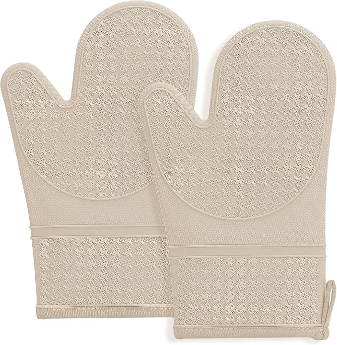 Hovico Silicone Oven Mitts, Heat Resistant 500F Kitchen Mitts 2PCS, 11.6" by Hovico