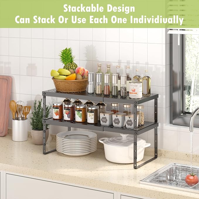 RUILALIFE Expandable Cabinet Organizer Shelf - Image 3