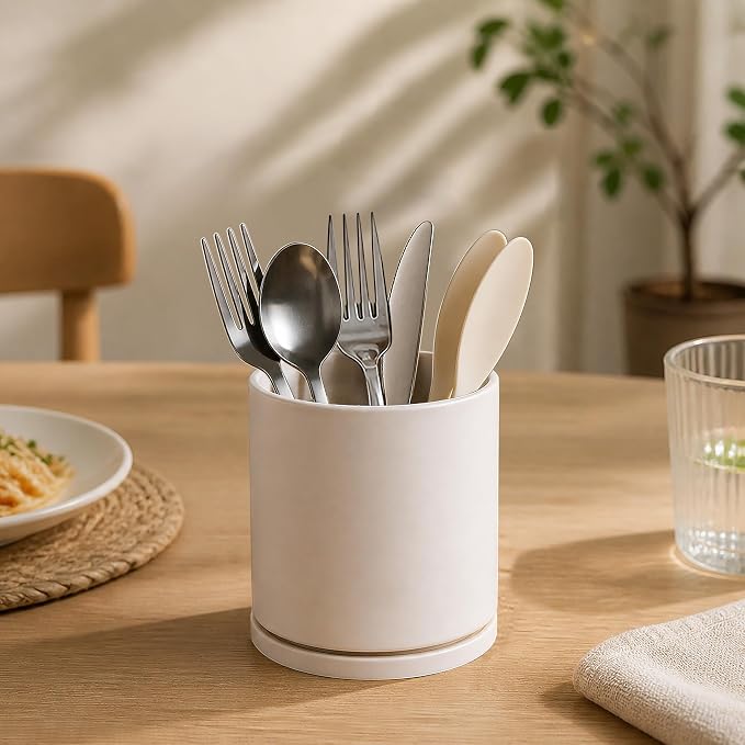 D'vine Dev 360° Rotating Utensil Holder – 5" Kitchen Utensil Crock - Image 5