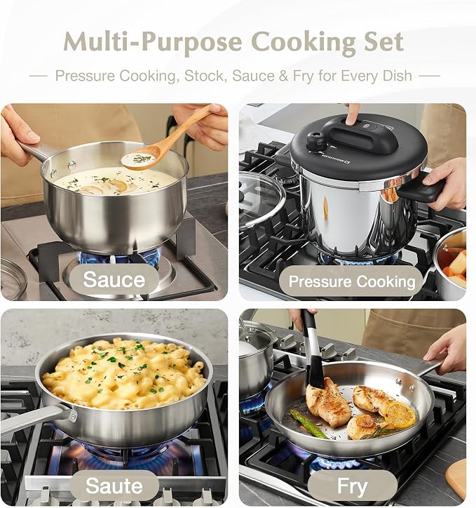 KOCH SYSTEME CS 14 Piece Stainless Steel Cookware Set - Image 4