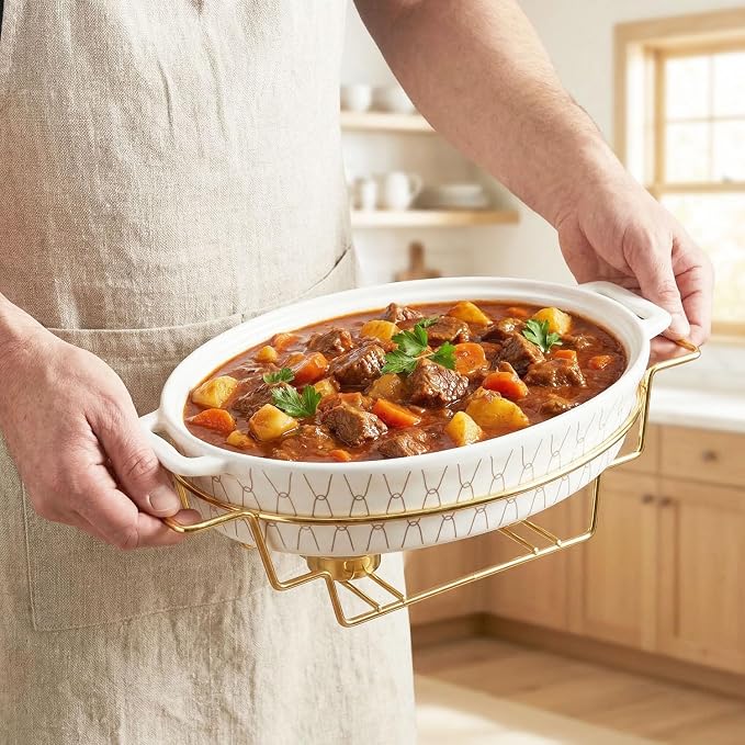 12" x 8" Ceramic Oval Casserole Dish - Image 5