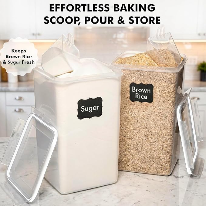 WHITE FEATHER SUPPLIES 2 PC Large Food Storage Containers - Image 4