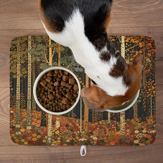 Fall Dish Drying Mat for Kitchen Counter Autumn Forest Vintage Botanical Nature - Image 9