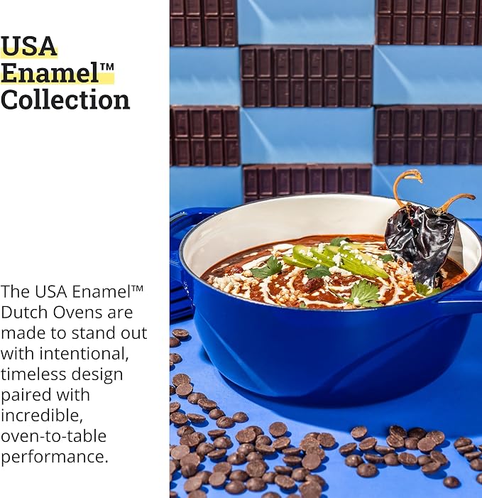 Lodge USA Enamel 6 Qt Enameled Cast Iron Dutch Oven - Image 4