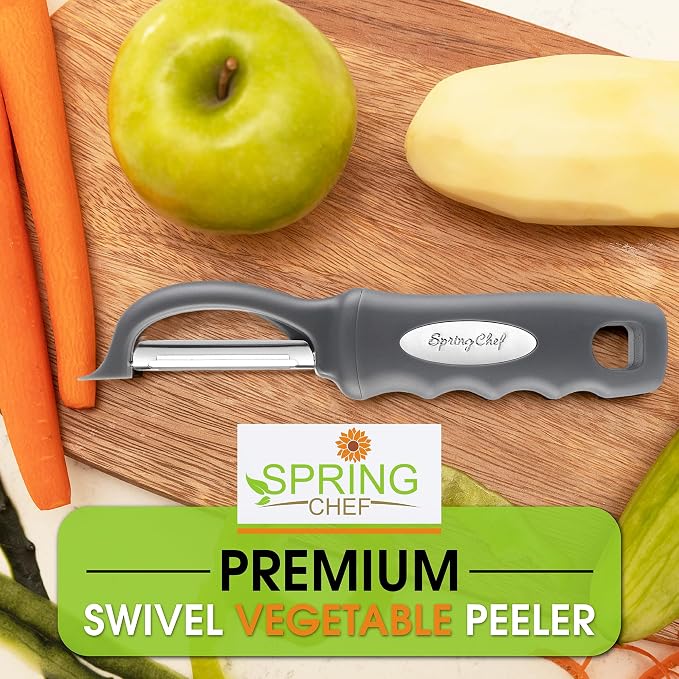 Spring Chef Premium Swivel Vegetable Peeler, Comfortable Handle and Ultra Sharp - Image 7