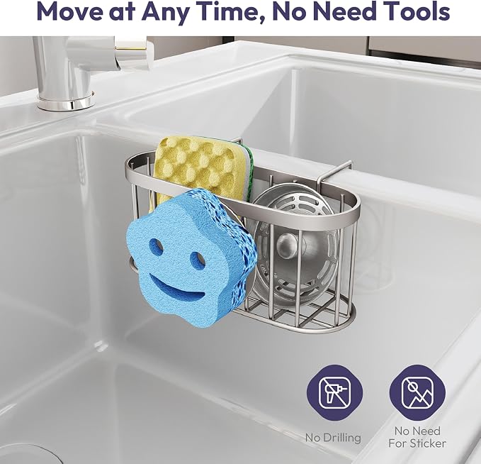 SWTYMIKI Sponge Holder for Kitchen Sink - Image 6
