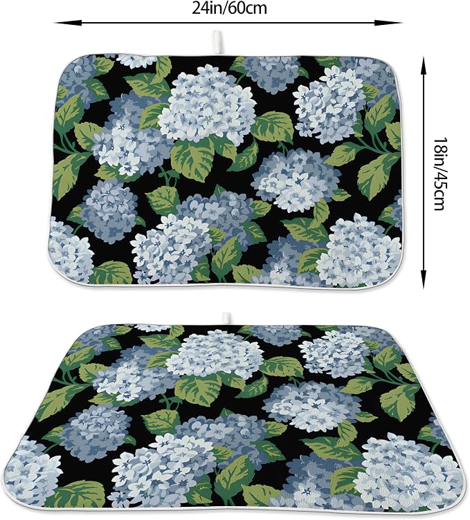 Spring Floral Dish Drying Mat 18x24 Inches - Image 2