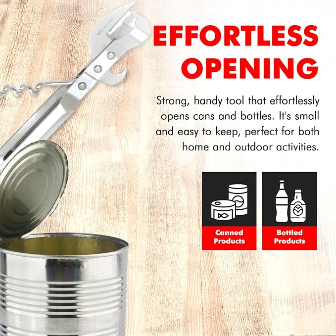 Chef Craft Select 3-in-1 Can Opener, 6 inches in length, Stainless Steel - Image 3