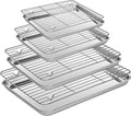 Baking Sheet Pan Set of 8, CEKEE Stainless Steel Cookie Sheets by CEKEEBakingEasilyHappily