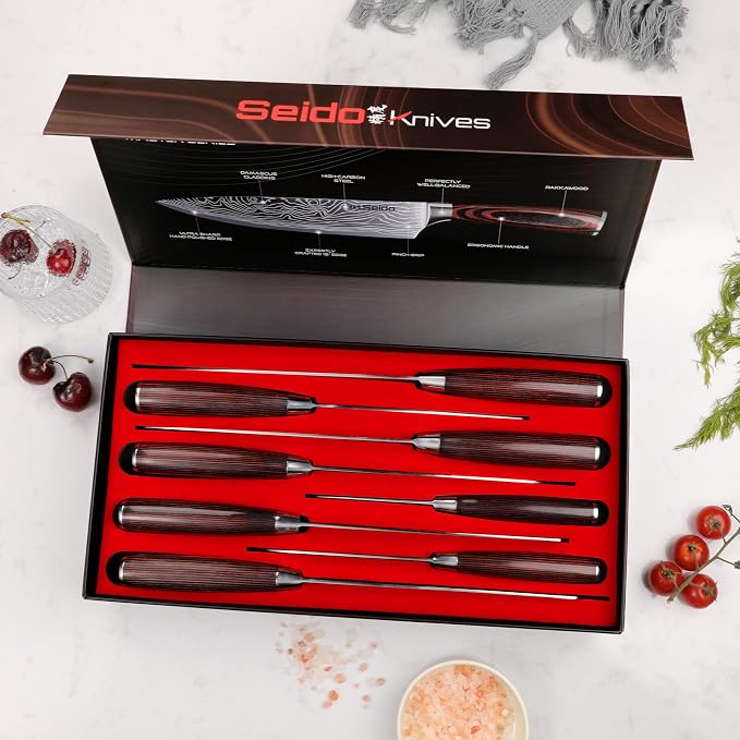 Seido Knives Master Chef Knife Set, 8-Piece Kitchen Knife Set, High-Carbon - Image 7