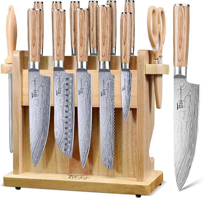 SYOKAMI 2026 Upgrade Knife Set 14 Japanese Style Kitchen Knife Set by SYOKAMI