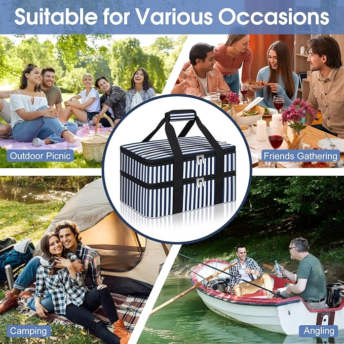 Double Insulated Casserole Carrier, Portable Casserole Carrier - Image 5