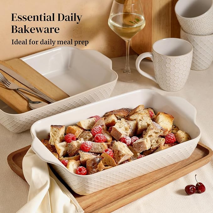 DOWAN 9x13 Deep Lasagna Baking Dish, Ceramic Casserole Dish - Image 7