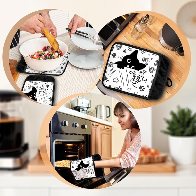 Funny Black Cat Pot Holders - Image 6