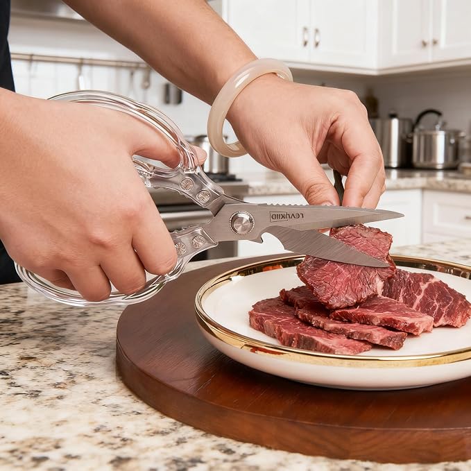 Kitchen Scissors, Transparent and Stylish Handle, Suitable - Image 4
